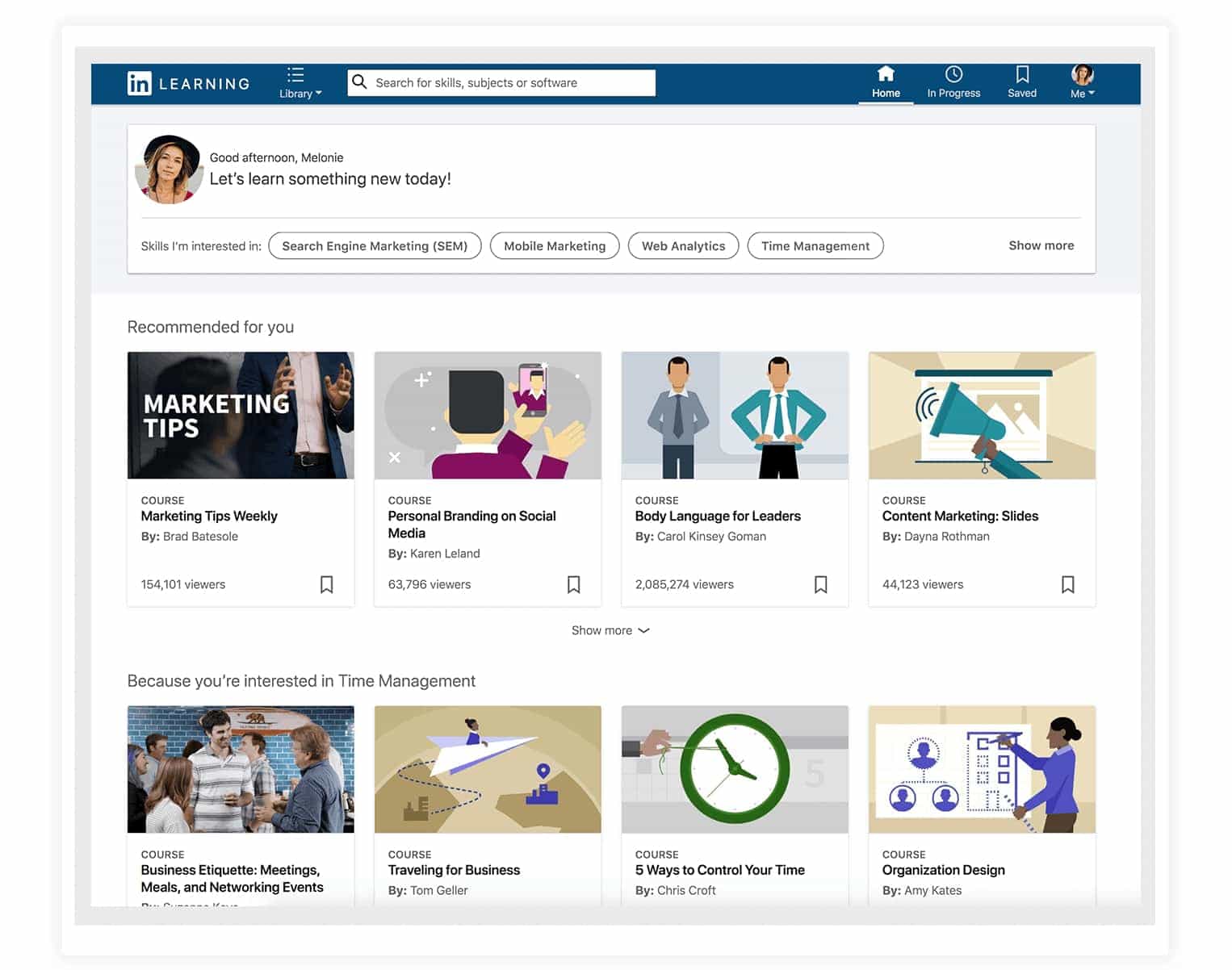Linkedin-Learning-Dashboard
